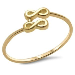 Yellow Gold Double Infinity Ring